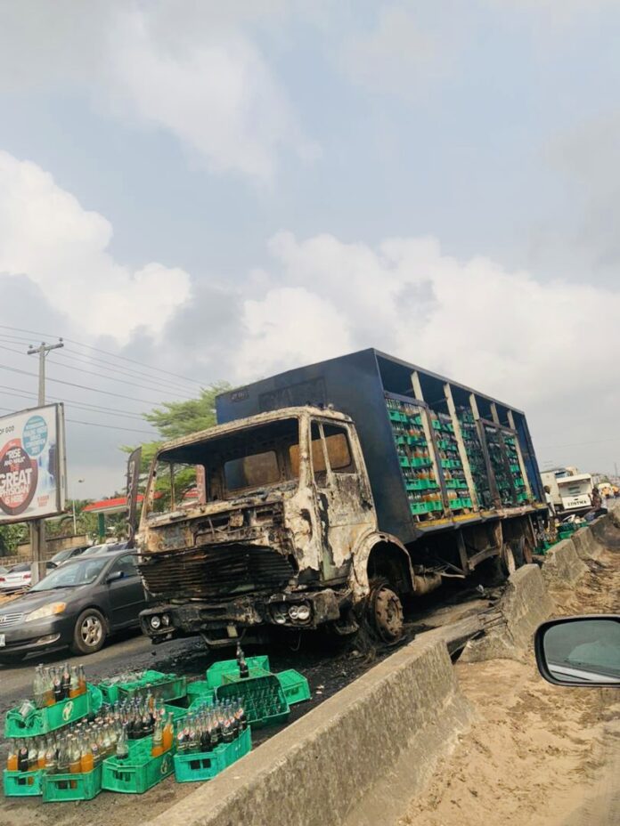 Youths Set Truck Ablaze Over Death Of Two Persons In Benin