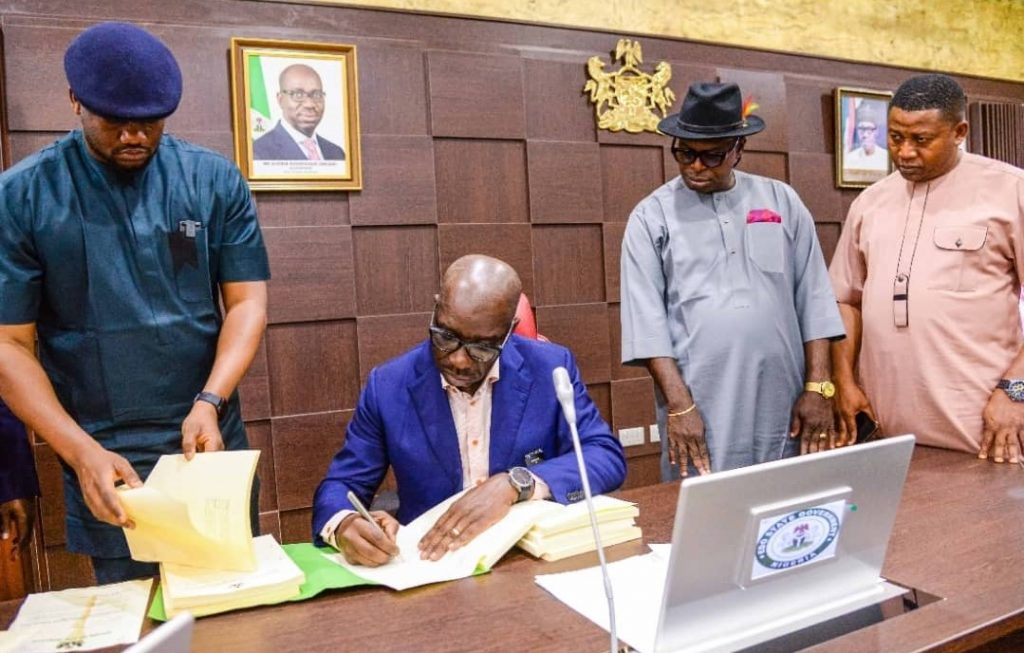 Obaseki Signs Justice Sector Reforms, Others Into Law