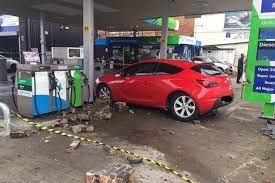 Drunk Driver Rams Into Petrol Filling Station In Sapele
