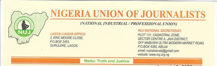 NUJ Sets Up 12-Man Committee To Organize MEDIA ICONS Award