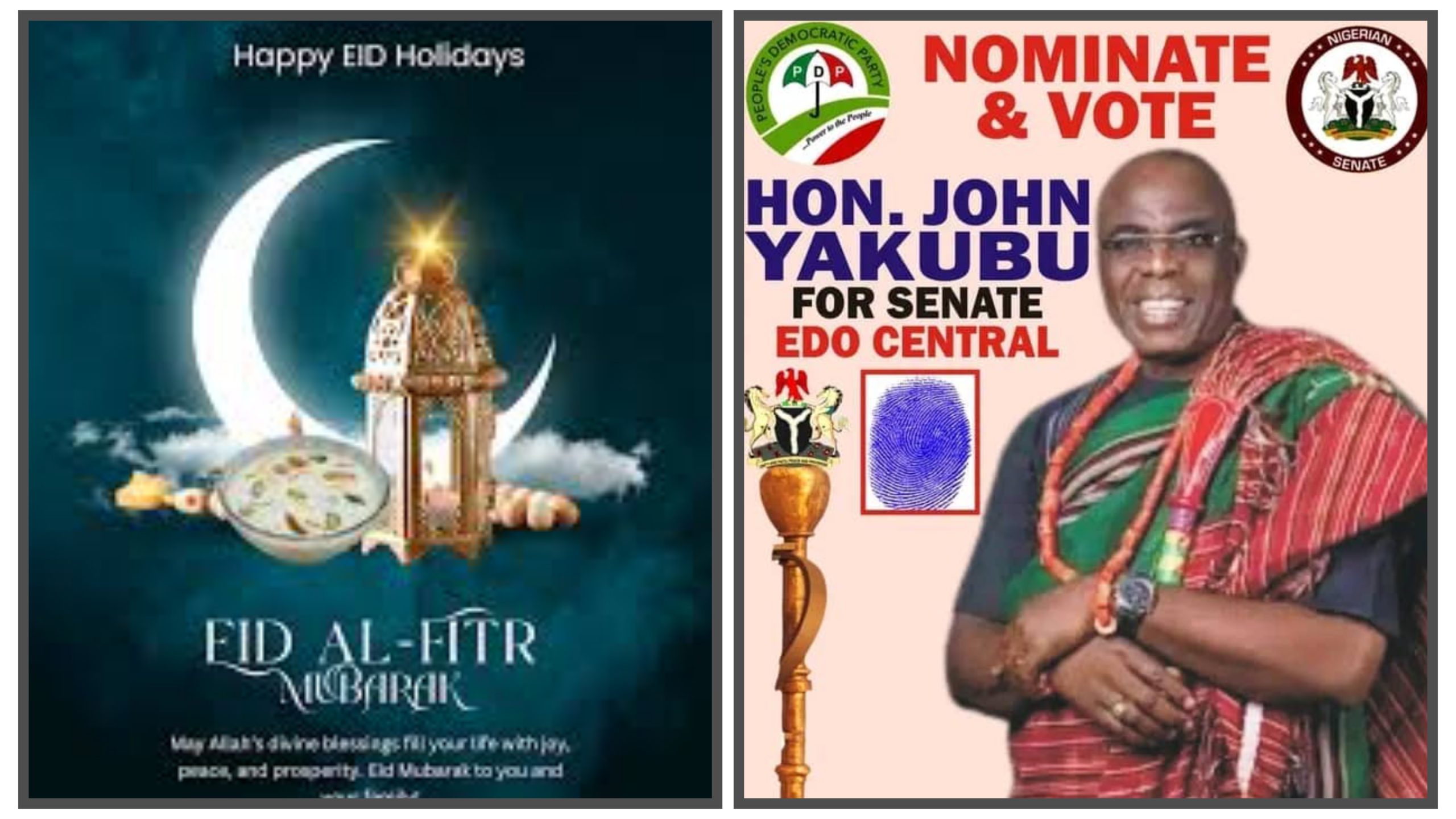 Eid-el-Fitri: Edo Central Senatorial Aspirant, Hon. Yakubu Charges Muslims on Peaceful Coexistence