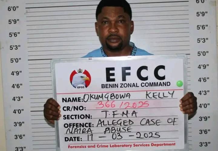 EFCC Arrests Kelly Okungbowa for Alleged Naira Abuse