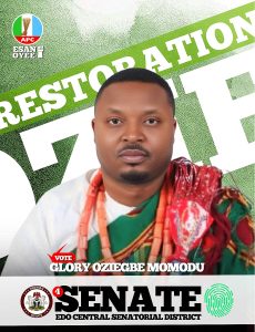 ENGR GLORY OZIEGBE MOMODU: A CATALYST FOR ESAN LAND’S TRANSFORMATION