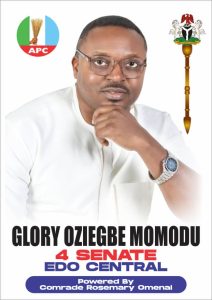 Edo Central Senatorial By-Election: Engr. Glory Oziegbe Momodu Urges Constituents To Remain Calm