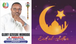 Engr. Glory Momodu Felicitates Muslims on Eid-el-Kabir