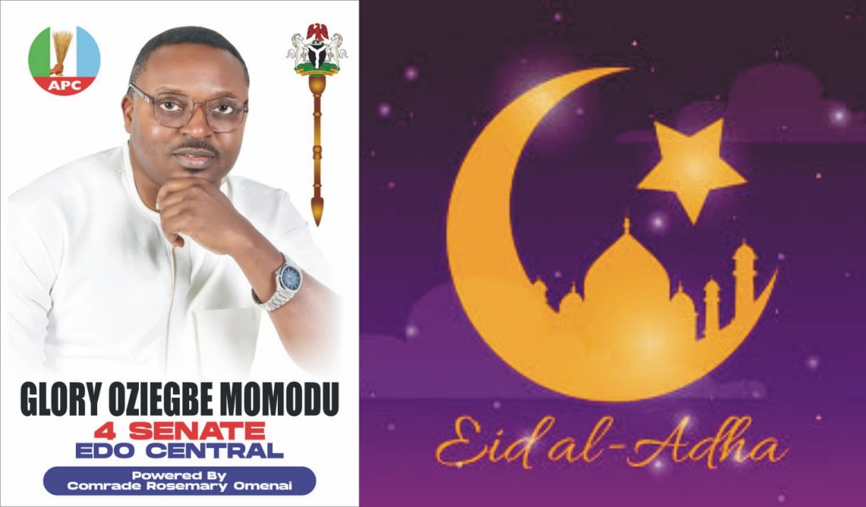 Engr. Glory Momodu Felicitates Muslims on Eid-el-Kabir Engr. Glory Momodu Felicitates Muslims on Eid-el-Kabir