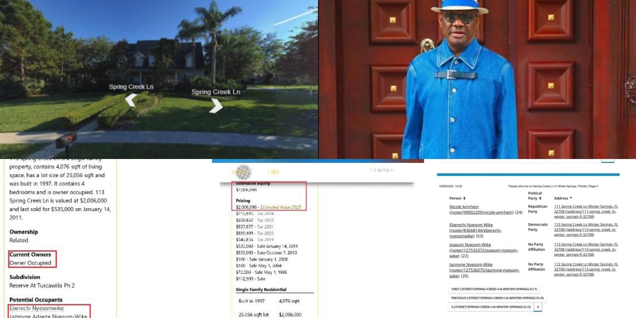 Documents Expose How Wike Secretly Bought Million U.S. Mansion In Wife, Children’s Names – Report