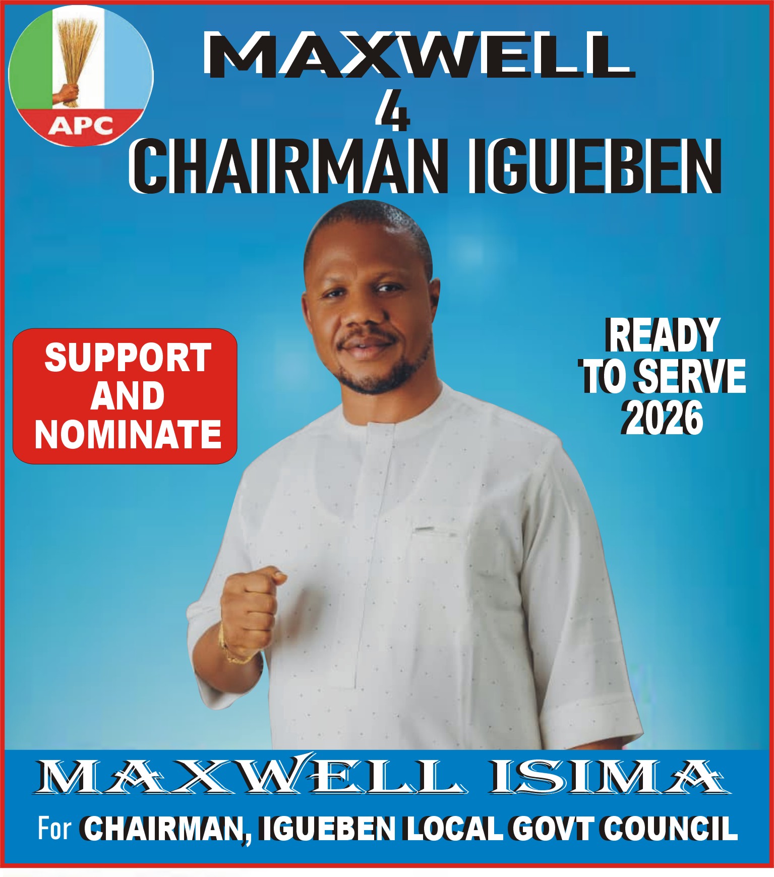 MAXWELL ISIMA Is Passionate About Fixing IGUEBEN Local Govt Area
