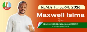 MAXWELL ISIMA – POSITIVE APPROACH TO INITIATIVE CREATIVE GOVERNANCE IN IGUEBEN LGA