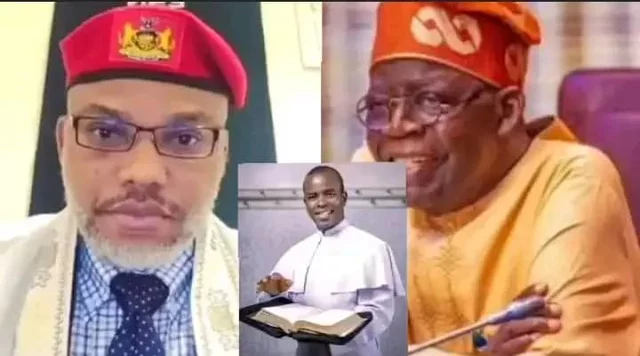 Drama In Court As Rev. Fr. Mbaka Storms Kanu’s Trial, Demands to Take Him Home In Abuja