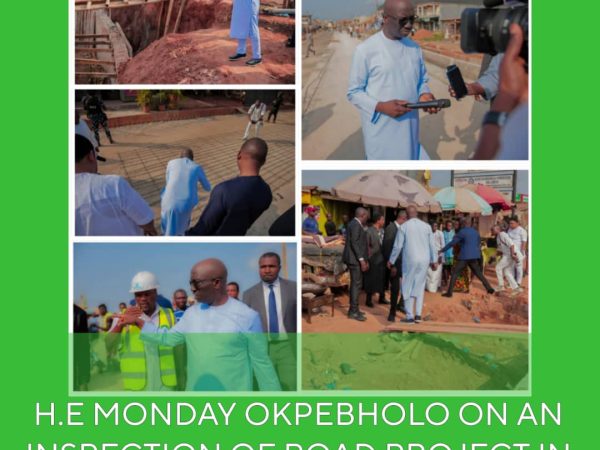 Road Construction: Okpebholo Inspects Ogheghe, Old Sapele Road, Orders Faster Pace Road Construction: Okpebholo Inspects Ogheghe, Old Sapele Road, Orders Faster Pace