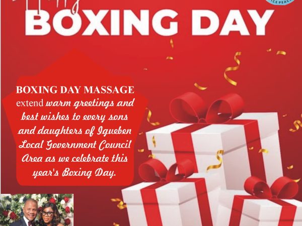 BOXING DAY MESSAGE