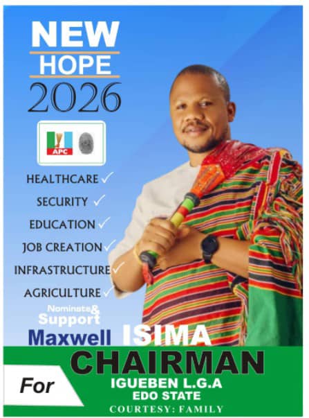 THE MAN ‘MAXWELL ISIMA’ POSE TO KEEP HIS PROMISE TO IGUEBEN PEOPLE