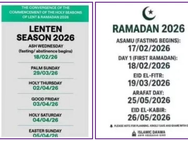 Lent, Ramadan Set to Fall in Same Period in 2026