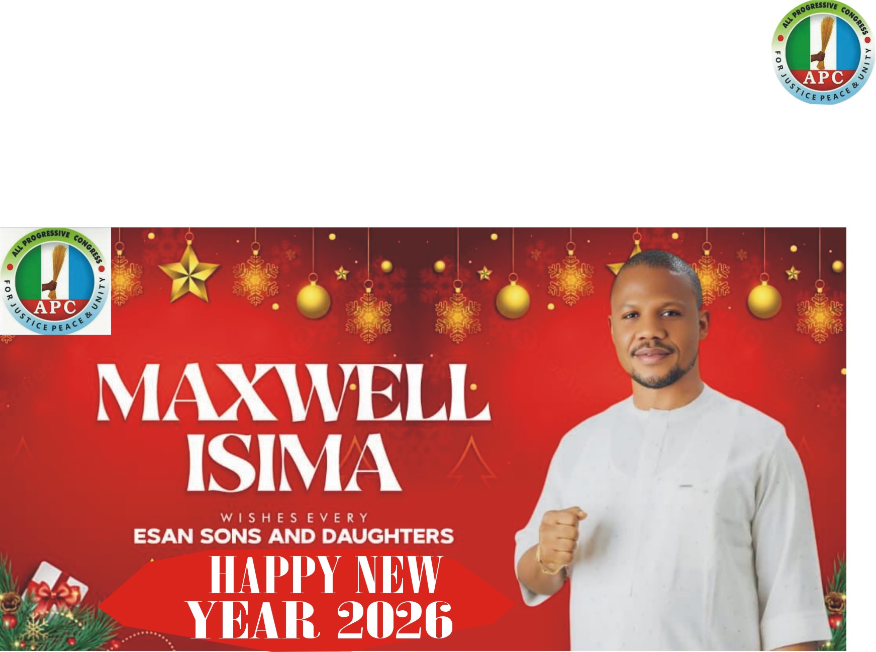 NEW YEAR: Maxwell Isima Salutes Igueben People