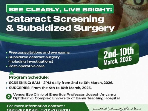UBTH CMD Commended As Subsidized Cataract Surgeries Benefit Over 1,000 Patients