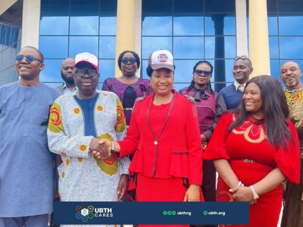 UBTH CMD Prof. Ize-Iyamu, Rev. Okpebholo Brainstorm During Visit to St. Matthew Royal Academy Irrua