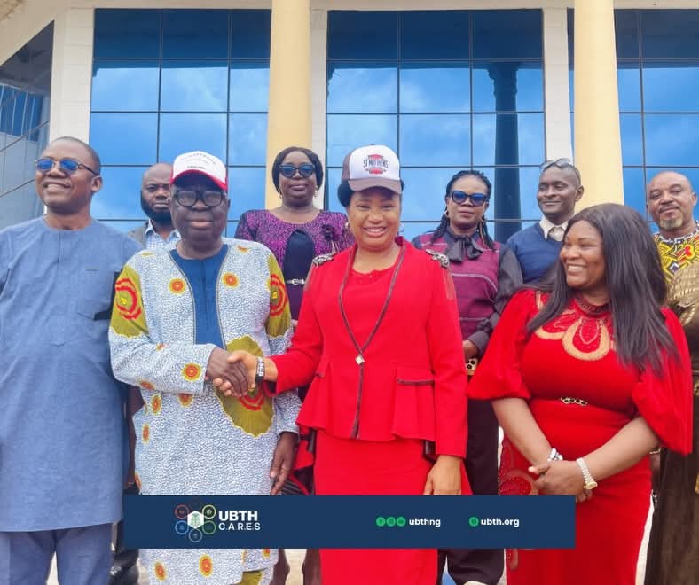 UBTH CMD Prof. Ize-Iyamu, Rev. Okpebholo Brainstorm During Visit to St. Matthew Royal Academy Irrua