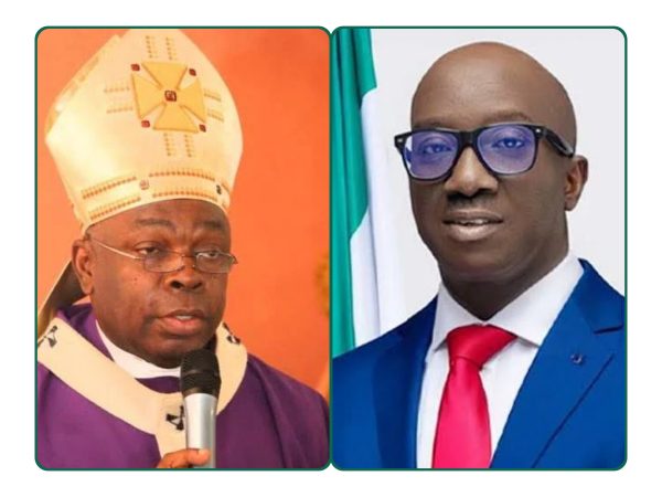 Gov Monday Okpebholo Felicitates With Archbishop Augustine Akubeze On 20th Episcopal Anniversary