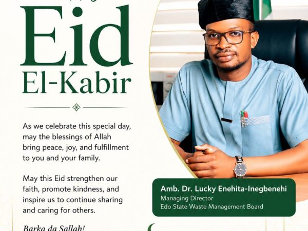 Edo Waste Management MD Felicitates Muslims On Eid El-Kabir