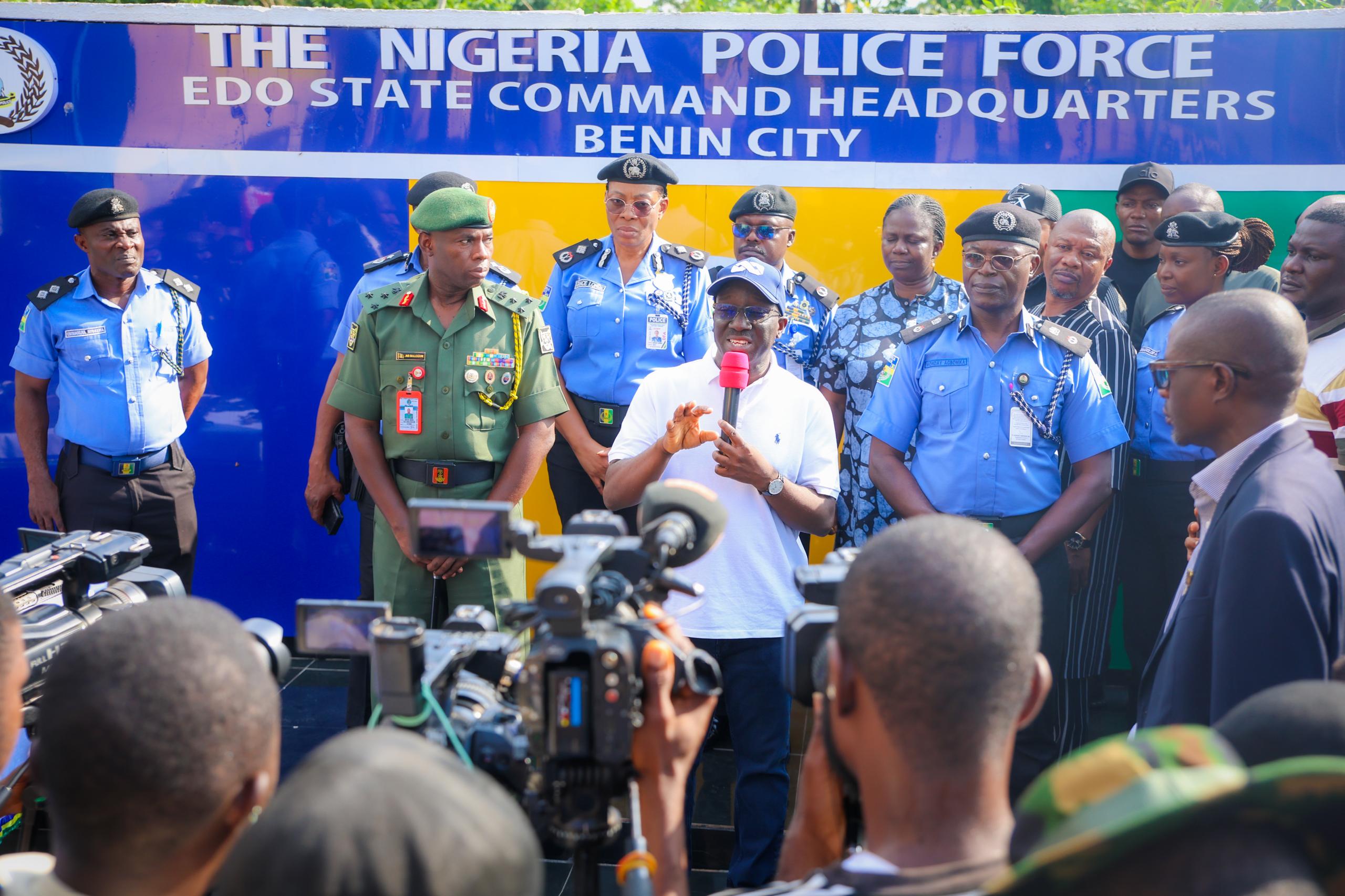 Gov. Okpebholo Threatens Death Warrant For Criminals, Rewards Police Over Vegetable Market Kidnap Arrest