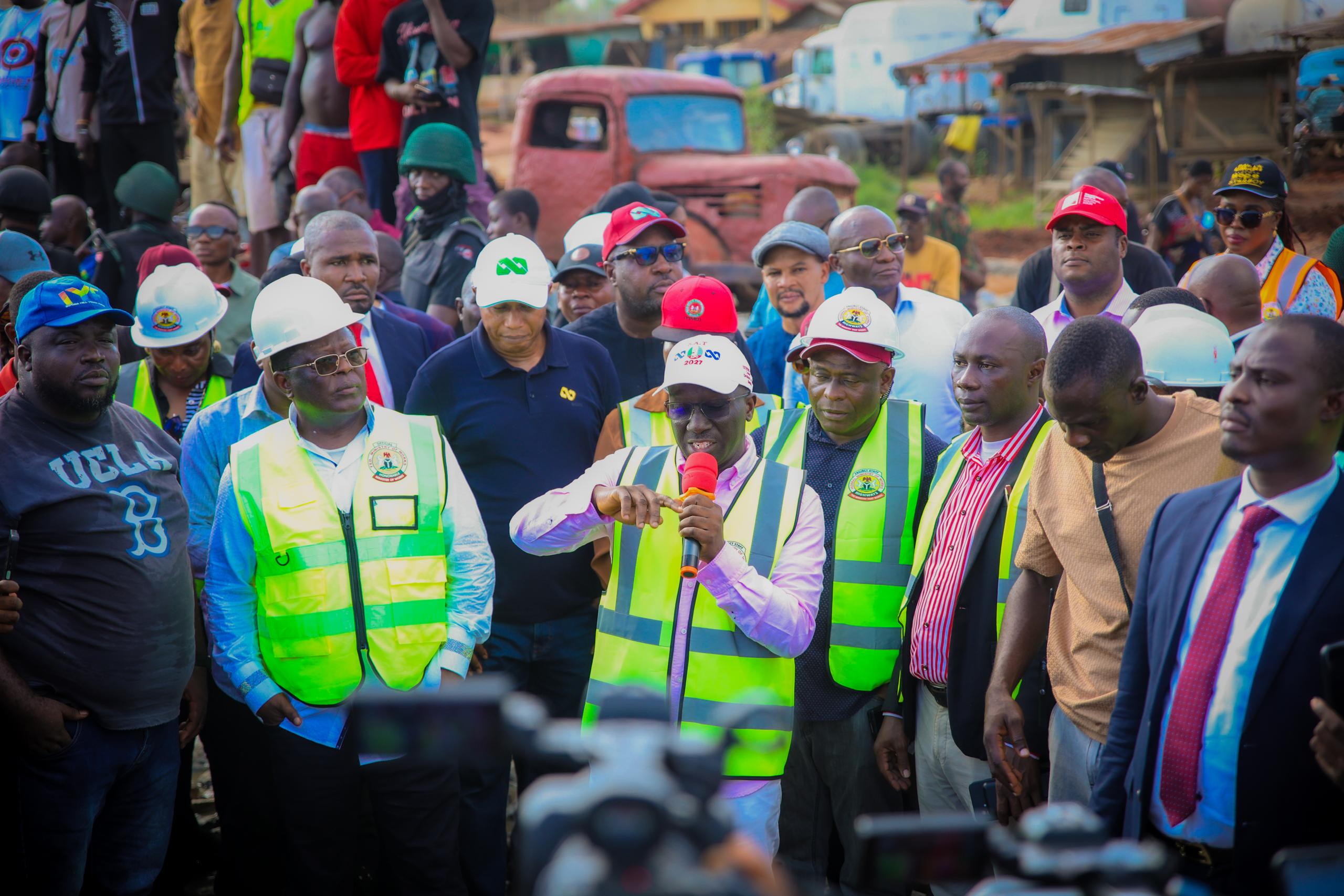 Umahi Apologises Over Benin-Agbor Road, Orders Arrest of Contractors Removing Asphalt