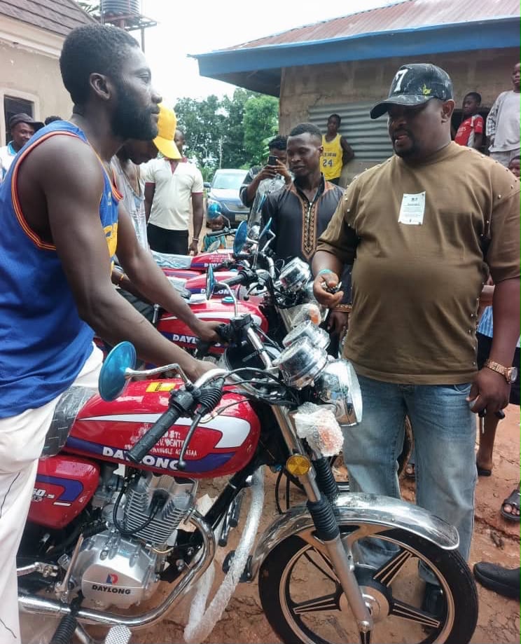Unemployment: NBM Of Africa Empowers Four With Motorcycles In Ebonyi