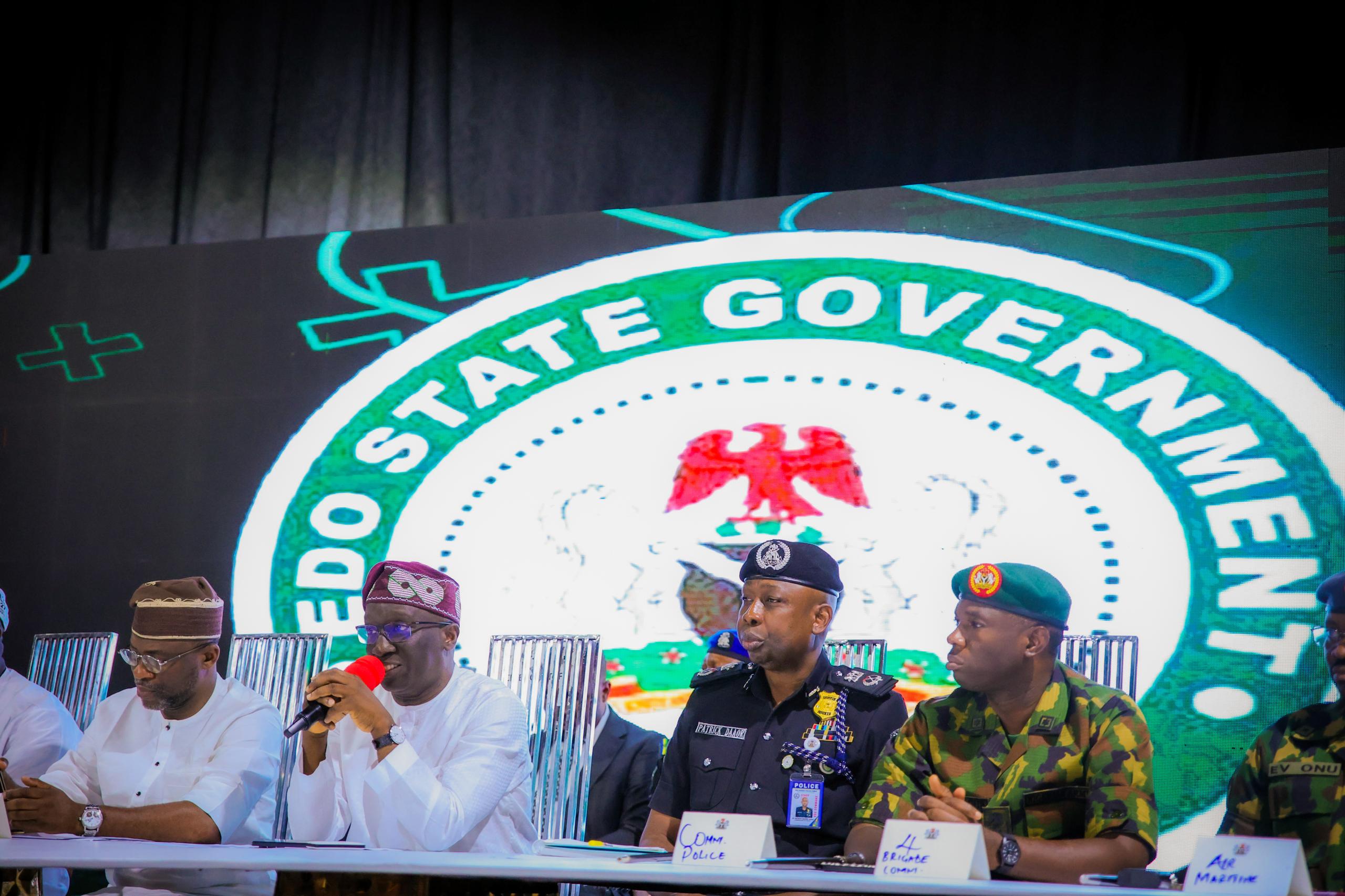 Gov Okpebholo Urges Stakeholders to Collaborate With Security Agencies to Tackle Insecurity