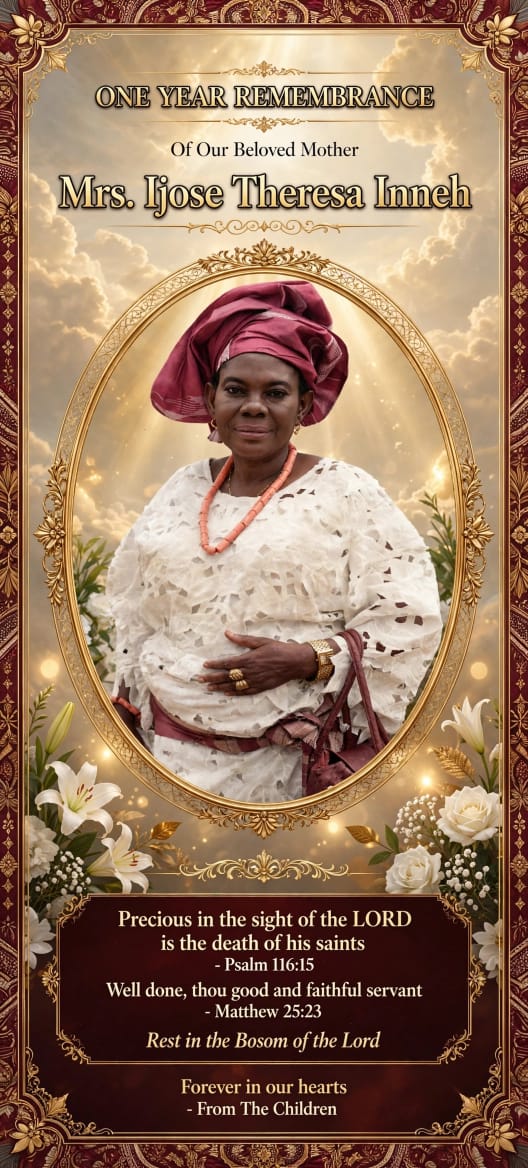 Popular Journalist Efosa Uwangue Remembers Mother One Year After Her Death
