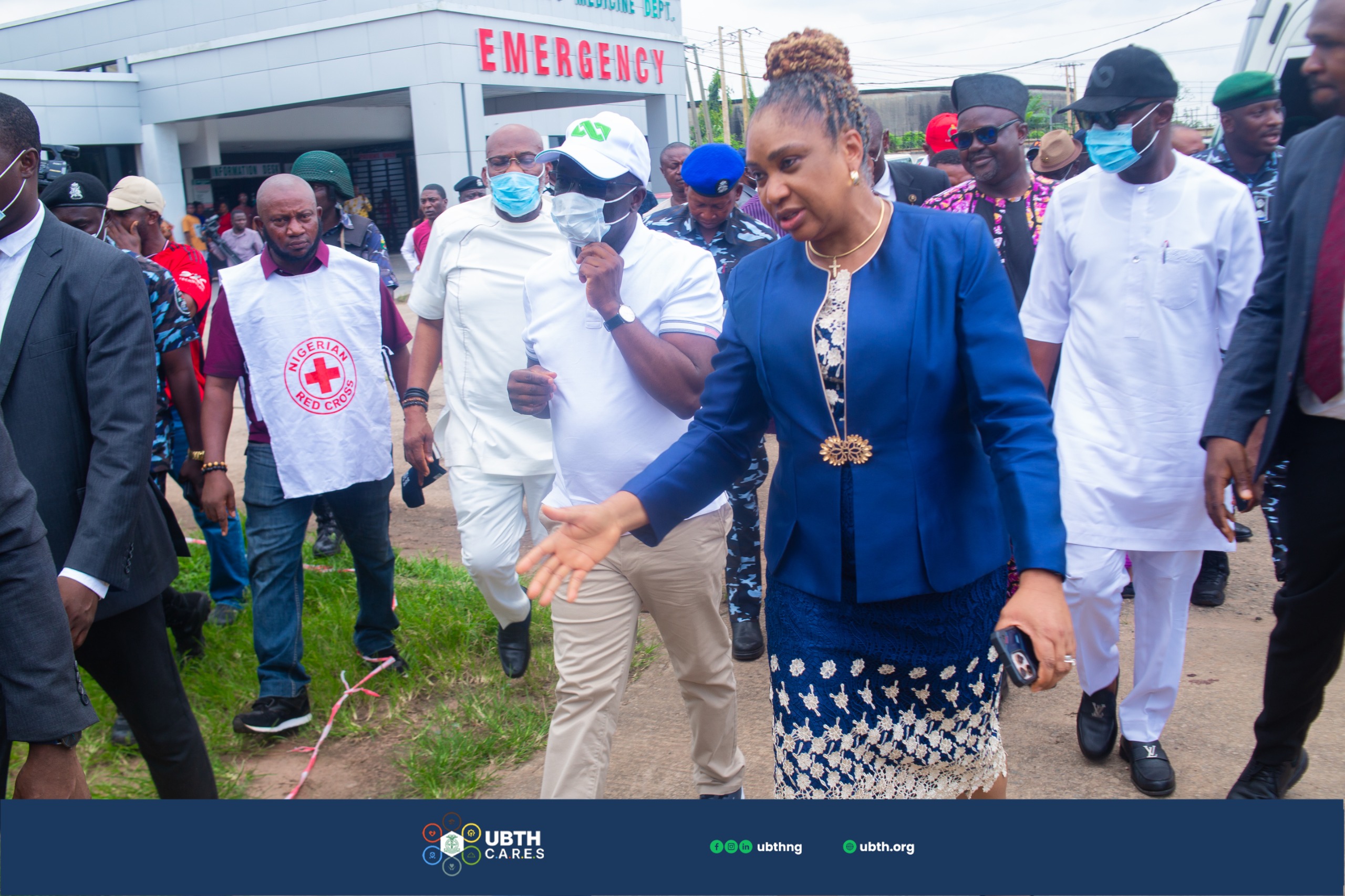Governor Okpebholo Visits Fuel Tanker Explosion Victims At UBTH